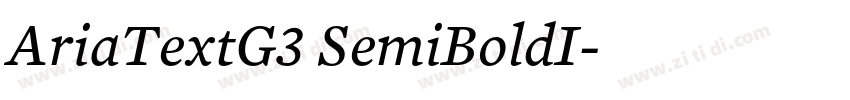 AriaTextG3 SemiBoldI字体转换